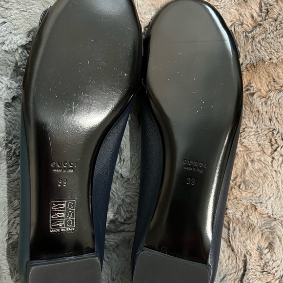 Gucci ballet flats in navy with logo buckle - Picture 4 of 8
